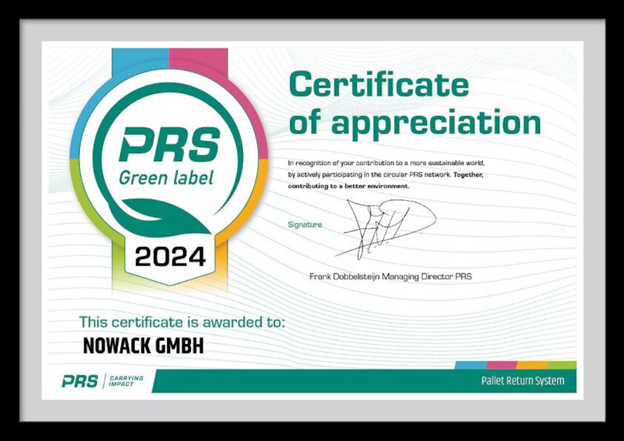 Nowack GmbH erhält PRS Green Label auch für 2024 Image 1