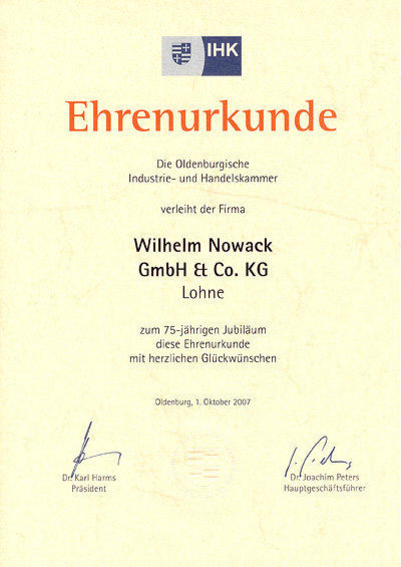 Nowack feiert 75-jähriges Jubiläum Image 1